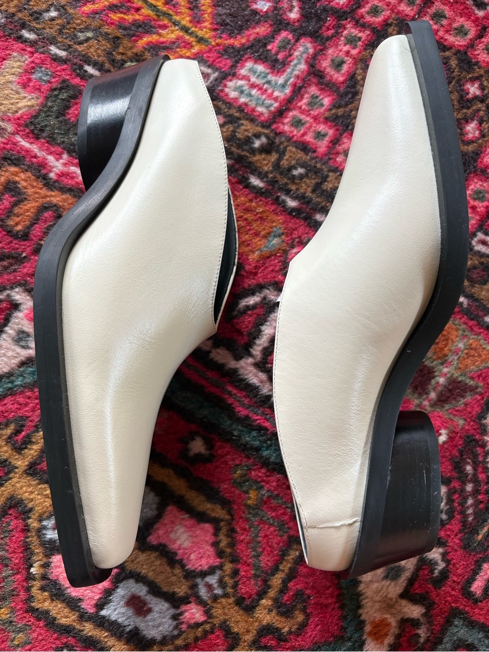 Proenza Schouler Bronco Cream Leather Low-Profile Mule size 39 calf cowboy sabot - Picture 7 of 9